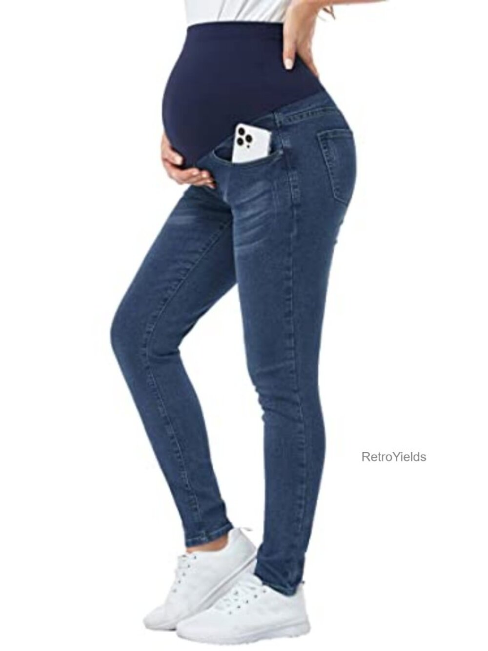 Maternity Over Belly Skinny Jeans Stretchy Denim Pregnancy Pants
